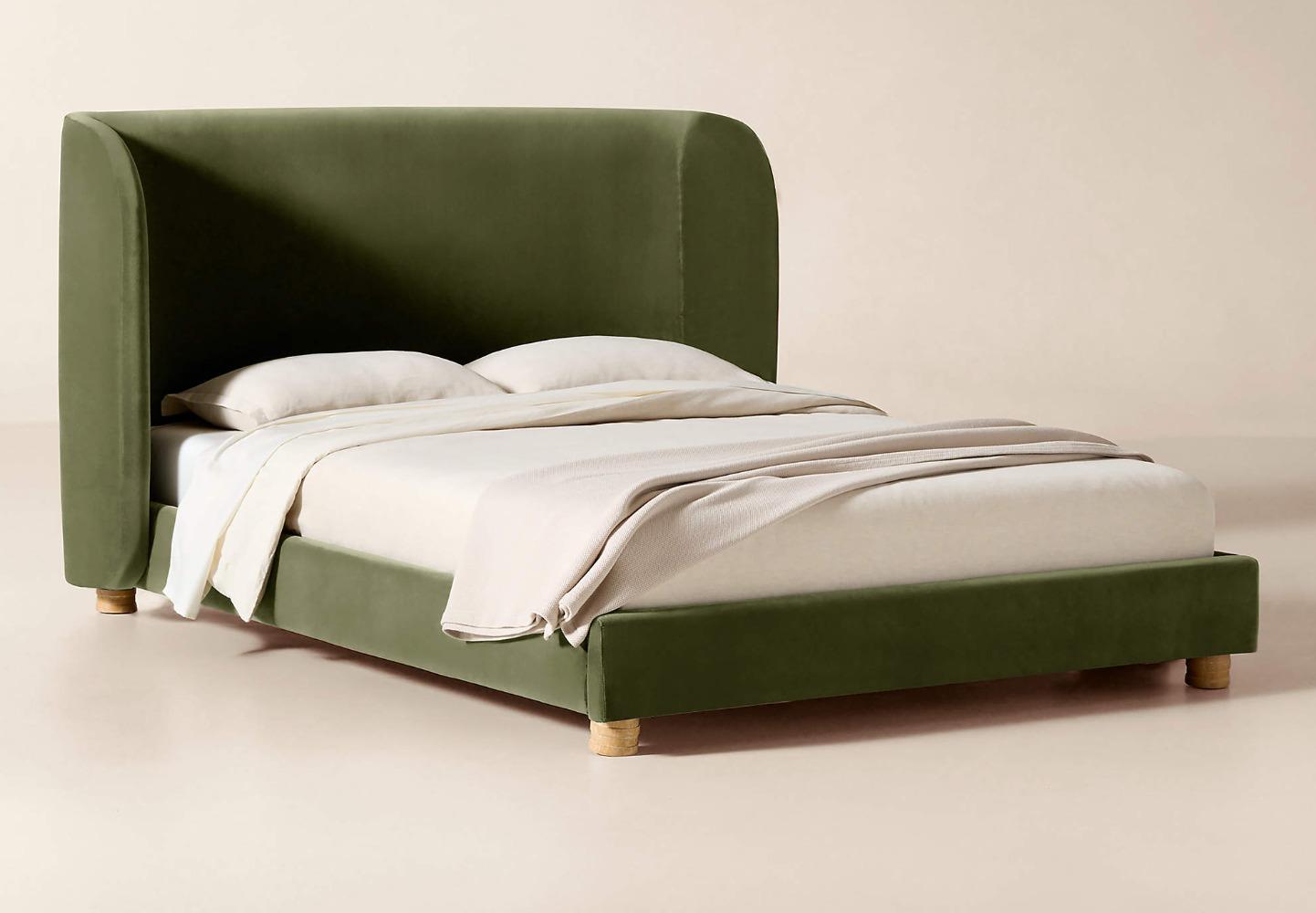 Forest Green Velvet Bed thumbnail 2
